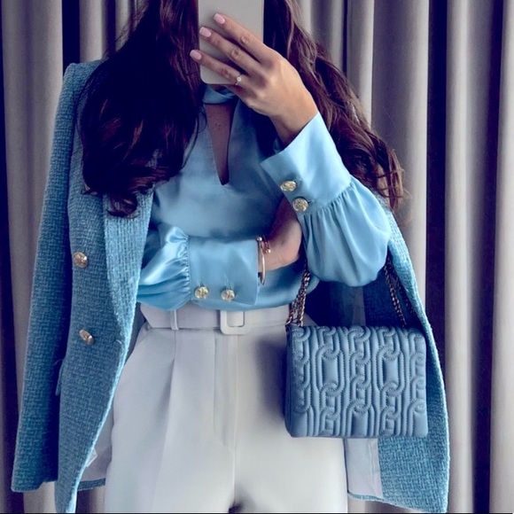 NWT Zara faux leather quilted handbag